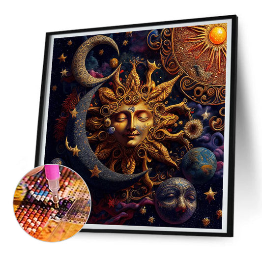 Diamond Painting - Full Round - sun and moon (30*30CM)