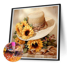 Load image into Gallery viewer, Diamond Painting - Full Round - straw hat sunflower (30*30CM)