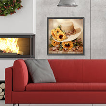 Load image into Gallery viewer, Diamond Painting - Full Round - straw hat sunflower (30*30CM)