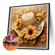 Load image into Gallery viewer, Diamond Painting - Full Round - straw hat sunflower (30*30CM)