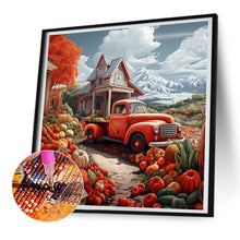 Load image into Gallery viewer, Diamond Painting - Full Round - vintage car pumpkin (30*30CM)