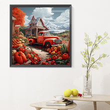 Load image into Gallery viewer, Diamond Painting - Full Round - vintage car pumpkin (30*30CM)