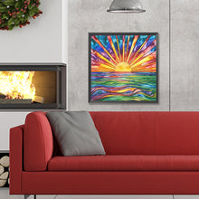 Load image into Gallery viewer, Diamond Painting - Full Round - Colorful sunset on the sea (30*30CM)