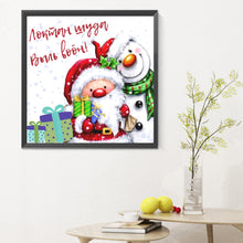Load image into Gallery viewer, Diamond Painting - Full Round - Santa Claus and Snowman (30*30CM)