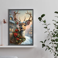 Load image into Gallery viewer, Diamond Painting - Full Round - Christmas sika deer (40*60CM)