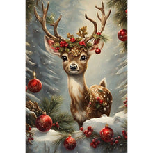 Load image into Gallery viewer, Diamond Painting - Full Round - Christmas sika deer (40*60CM)
