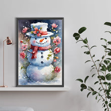 Load image into Gallery viewer, Diamond Painting - Full Round - flower snowman (40*60CM)
