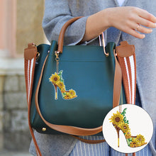 Load image into Gallery viewer, 7PCS Double Sided Special Shape Diamond Painting Keychain Pendant (High Heels)