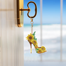 Load image into Gallery viewer, 7PCS Double Sided Special Shape Diamond Painting Keychain Pendant (High Heels)