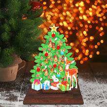 Load image into Gallery viewer, Wooden Desktop Diamond Art Kits Xmas Tree Diamond Painting Desktop Ornaments Kit