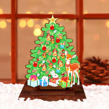 Load image into Gallery viewer, Wooden Desktop Diamond Art Kits Xmas Tree Diamond Painting Desktop Ornaments Kit