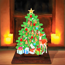 Load image into Gallery viewer, Wooden Desktop Diamond Art Kits Xmas Tree Diamond Painting Desktop Ornaments Kit