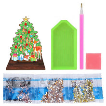 Load image into Gallery viewer, Wooden Desktop Diamond Art Kits Xmas Tree Diamond Painting Desktop Ornaments Kit