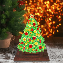Load image into Gallery viewer, Wooden Desktop Diamond Art Kits Xmas Tree Diamond Painting Desktop Ornaments Kit