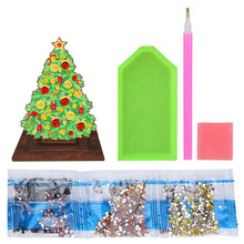 Load image into Gallery viewer, Wooden Desktop Diamond Art Kits Xmas Tree Diamond Painting Desktop Ornaments Kit