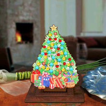 Load image into Gallery viewer, Wooden Desktop Diamond Art Kits Xmas Tree Diamond Painting Desktop Ornaments Kit