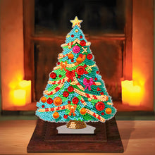 Load image into Gallery viewer, Wooden Desktop Diamond Art Kits Xmas Tree Diamond Painting Desktop Ornaments Kit