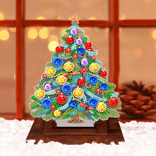 Load image into Gallery viewer, Wooden Desktop Diamond Art Kits Xmas Tree Diamond Painting Desktop Ornaments Kit