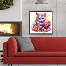Load image into Gallery viewer, Diamond Painting - Full Round - candy cat (30*30CM)