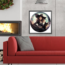 Load image into Gallery viewer, Diamond Painting - Full Round - Witch and Cat (30*30CM)