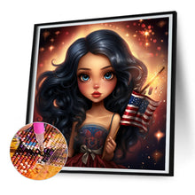 Load image into Gallery viewer, Diamond Painting - Full Round - cartoon curly hair girl (30*30CM)