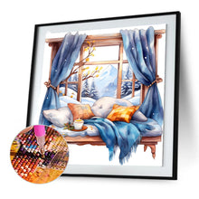Load image into Gallery viewer, Diamond Painting - Full Round - winter window (30*30CM)