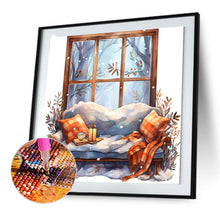 Load image into Gallery viewer, Diamond Painting - Full Round - winter window (30*30CM)