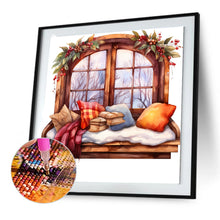 Load image into Gallery viewer, Diamond Painting - Full Round - winter window (30*30CM)