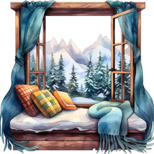 Load image into Gallery viewer, Diamond Painting - Full Round - winter window (30*30CM)
