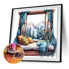Load image into Gallery viewer, Diamond Painting - Full Round - winter window (30*30CM)