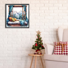 Load image into Gallery viewer, Diamond Painting - Full Round - winter window (30*30CM)