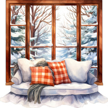 Load image into Gallery viewer, Diamond Painting - Full Round - winter window (30*30CM)