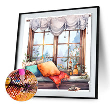 Load image into Gallery viewer, Diamond Painting - Full Round - winter window (30*30CM)