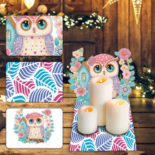 Load image into Gallery viewer, Round Diamond Painting Desktop Decor for Office Desktop Decor (Owl on a Branch)