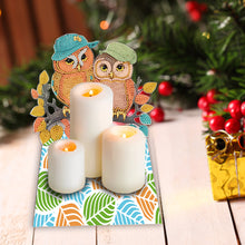 Load image into Gallery viewer, Round Diamond Painting Desktop Decor for Office Desktop (Travelling Resting Owl)