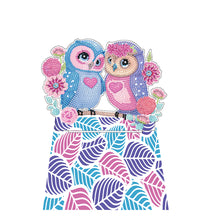 Load image into Gallery viewer, Round Diamond Painting Desktop Decorations for Office Desktop Decor (Happy Owl)