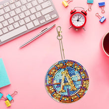 Load image into Gallery viewer, A-Z 26 Letters Double Sided Special Shape Diamond Painting Keychain Pendant (A)