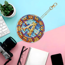 Load image into Gallery viewer, A-Z 26 Letters Double Sided Special Shape Diamond Painting Keychain Pendant (A)