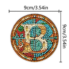 Load image into Gallery viewer, A-Z 26 Letters Double Sided Special Shape Diamond Painting Keychain Pendant (B)