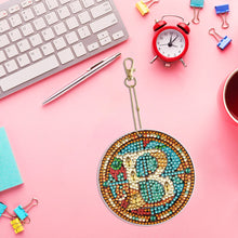 Load image into Gallery viewer, A-Z 26 Letters Double Sided Special Shape Diamond Painting Keychain Pendant (B)