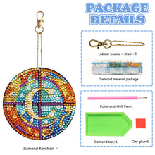 Load image into Gallery viewer, A-Z 26 Letters Double Sided Special Shape Diamond Painting Keychain Pendant (C)