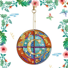 Load image into Gallery viewer, A-Z 26 Letters Double Sided Special Shape Diamond Painting Keychain Pendant (C)