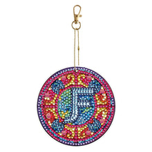 Load image into Gallery viewer, A-Z 26 Letters Double Sided Special Shape Diamond Painting Keychain Pendant (F)