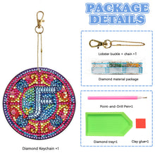 Load image into Gallery viewer, A-Z 26 Letters Double Sided Special Shape Diamond Painting Keychain Pendant (F)