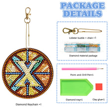 Load image into Gallery viewer, A-Z 26 Letters Double Sided Special Shape Diamond Painting Keychain Pendant (X)