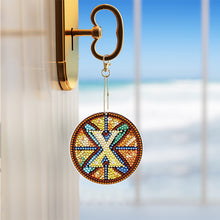 Load image into Gallery viewer, A-Z 26 Letters Double Sided Special Shape Diamond Painting Keychain Pendant (X)