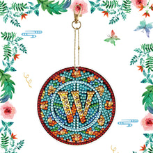 Load image into Gallery viewer, A-Z 26 Letters Double Sided Special Shape Diamond Painting Keychain Pendant (W)