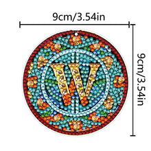 Load image into Gallery viewer, A-Z 26 Letters Double Sided Special Shape Diamond Painting Keychain Pendant (W)