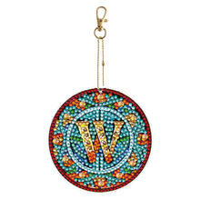 Load image into Gallery viewer, A-Z 26 Letters Double Sided Special Shape Diamond Painting Keychain Pendant (W)