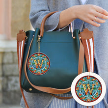 Load image into Gallery viewer, A-Z 26 Letters Double Sided Special Shape Diamond Painting Keychain Pendant (W)